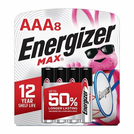 ENERGIZER Max Premium AAA Alkaline Batteries Carded, 8PK E92MP-8